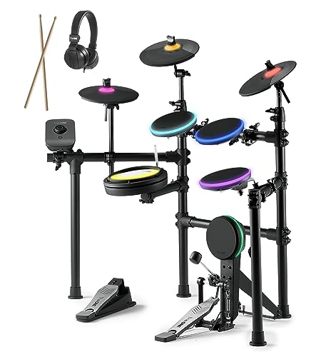 The ONE Polaris Drums, Electric Drum Set with USB MIDI and Bluetooth Audio & USB MIDI Connectivity, Electronic Drum Set with Quiet Mesh Pads, 600+