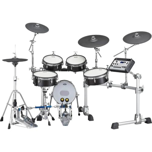 Yamaha DTX10K-X Electronic Drum Kit with TCS Pads (Black Forest) (4 Items)