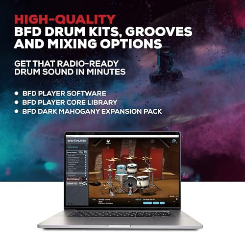 Alesis Nitro Ultimate Electric Drum Set with Dual Zone Quiet Mesh Pads, Movable Hi-Hat, 640 Authentic BFD Sounds and 52 Kits, Bluetooth, Drumeo, USB