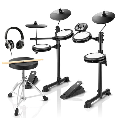 Yamaha DTX10K-X Electronic Drum Kit with TCS Pads (Black Forest) (4 Items)