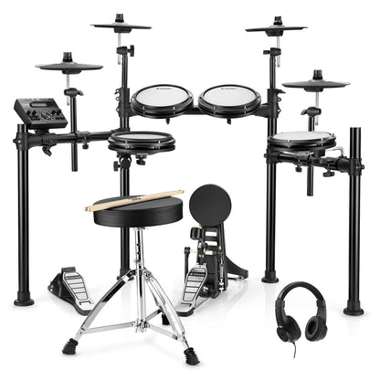 Yamaha DTX10K-X Electronic Drum Kit with TCS Pads (Black Forest) (4 Items)