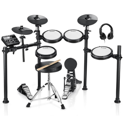 Yamaha DTX10K-X Electronic Drum Kit with TCS Pads (Black Forest) (4 Items)